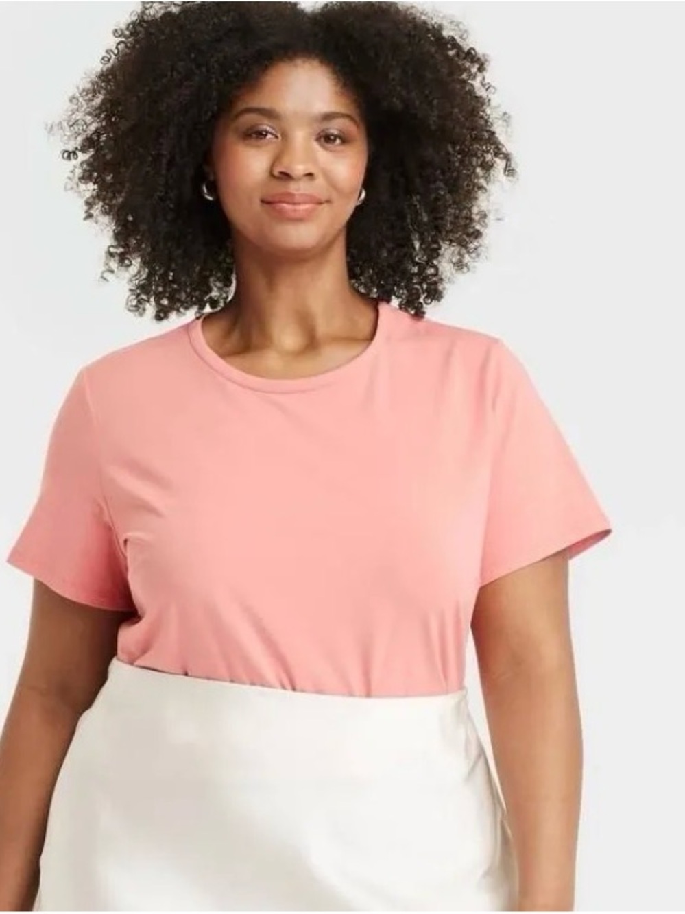 a new day Coral Pink Crewneck Short Sleeve Tee